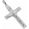 Argento Strieborný prívesok krížik 85936