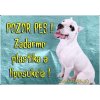Pozorpes.sk, výstražná tabuľka (Argentínska doga)