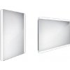 Nimco Zrkadlá - Kúpeľňové podsvietené LED zrkadlo 50x70 cm, zaoblené, alumínium ZP 17001