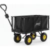 GARDEN LINE Sklápací záhradný vozík Gardenline WOZ0115B – čierny s plachtou (XL, 200 l, 300 kg)