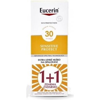 Eucerin Sun Sensitive Protect SPF 30 mlieko na opaľovanie extra ľahké 2 x 150 ml darčeková sada