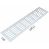 MPkovania SRL - ALFA vetracia mriežka 100 x 2000 mm, 2000 mm, 100 mm, BIL - biela lesklá (RAL 9010)