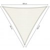 Lazy Momo Slnečný Trojuholník shadow 3,0 x 3,0 x 3,0 m Farba: Arktická Biela