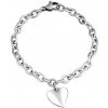 Silvego Dámsky moderný náramok srdce z chirugickej ocele 7mm x 20cm KMMB27335