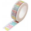 Washi lepiaca páska 15mm 10m - farebné vlajočky