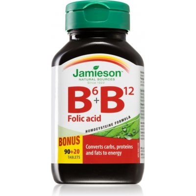 Jamieson B6 + B12 Folic acid tablety na podporu krvotvorby 110 tbl