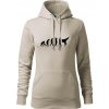 Karate Evolúcia - kop - Mikina dámská Cape s kapucí - 2XL ( Ľadovo sivá )