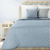 Eurofirany Prehoz s ľanovou štruktúrou LEN - modrý - 170x210cm s geometrickým vzorom modrá Polyester 170x210 cm