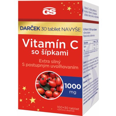 GS Vitamin C1000 so šípkami darček 100+30 tabliet