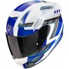 Moto přilba SCORPION EXO-391 CAPTOR bílo/modrá - Velikost L