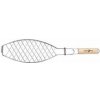BBQ Opekač na ryby 36B 310x130/580 mm Cr + drevo