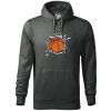 Basketbal lopta v triku - Mikina pánska Cape s kapucňou - XL ( Tmavá bridlica (sivá so zeleným nádychom) )