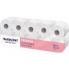 Harmony Toaletný papier 2-vrstvový Professional premium biely, celulóza, návin 23,8 m (10 ks)