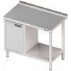 STALGAST Prístenný stôl so skrinkou s krídlovými dverami na ľavej strane a policou 1800x600x850 mm | STALGAST, 980506180