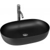 CERAMICA LATINA ELVIS BLACK 60,5 x 41cm umývadlo na dosku oválne, keramické, čierne matné