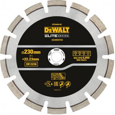DeWalt Elite segmentový diamantový kotúč na betón a asfalt 230mm DT20466