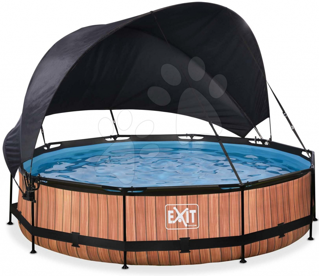 Exit Toys Wood pool Bazén so strieškou a filtráciou 360x76 cm