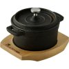 MASTERPRO Kastról liatinový s podstavcom COOK & SHARE 10 cm s čierna