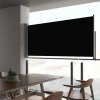 vidaXL zaťahovacia bočná markíza na terasu čierna 60 x 300 cm