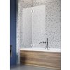 RADAWAY ESSENZA PRO PND II 130cm ľavá vaňová zástena pevná s otváracou časťou, profil chróm, sklo číre, 10102130-01-01L