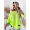 Fashionweek Dámsky mäkký voľný sveter pro moletky NB5712 Farba: žltý neon, Veľkosť: Universal