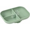 Tanier pre bábätká Silicone Suction Plate Beaba Sage Green zo silikónu rozdelený zelený od 4 mes