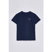 Gant D2. Contrast Shield T-shirt modrá