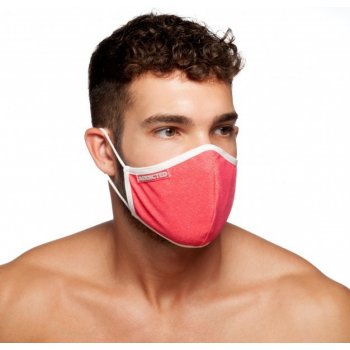 Addicted AC113 Red Stripes mask nastaviteľné ochranné rúško s potlačou