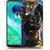Picasee silikónový prehľadný obal pre Motorola Moto G8 - Gold - Black