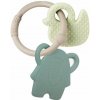 Kousátko Nattou kousátko silikonové BPA free Lapidou sloník zelená