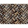 Tempo Kondela Luxusný kožený koberec, hnedá/čierna/béžová, patchwork, 200x300 , KOŽA TYP 2