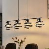 Lindby Colten závesná lampa, 4-pl, čierna - 9639615