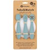 PETITEMARS PETITE&MARS Set 3 ks silikónových tréningových lyžičiek Take&Match Frosted Sky 6m+