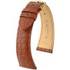 Hnedý kožený remienok Hirsch Regent M 04107179-1 (Aligátorí koža) Hirsch Selection 19 mm