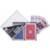 2 x HRACIE KARTY 100 % PLAST POKER BRIDŽ + PUZDRO