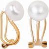 JwL Luxury Pearls Pozlátené náušnice klipsy s pravou perlou JL0399