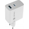Univerzální USB nabíječka Natec RIBERA GaN 45W, 1X USB-A, 1X USB-C, bílá NUC-2142