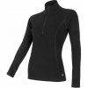 Dámske tričko dl.rukáv zips SENSOR MERINO DF čierna S