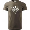 Cyklo trojuholník - Klasické pánske tričko vyššej gramáže - 2XL ( Army )