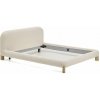 Béžová čalúnená dvojlôžková posteľ bez roštu 180x200 cm Odina – Kave Home