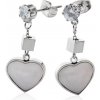 Náušnice perlové srdce so zirkónom S693080