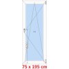 Soft Plastové okno 75x195 cm, otváravé a sklopné