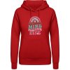 AWDis Hoodie Mikina - Pozitívna myseľ, život - Ohnivá červená - XXL - Dámske