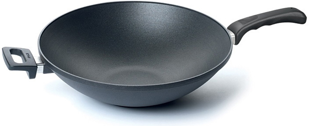 Woll Titánová panvica Wok na indukciu s rukoväťou Titanium Nowo 36 cm