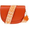 NovaKabelka.sk Ramona Arancione s prídavným popruhom kožená talianska crossbody kabelka oranžová