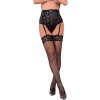 Livco Corsetti Fashion - Garter Belt + Stockings Black L/XL