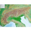 nástenná mapa reliéfna 3D ALPY 57x77cm