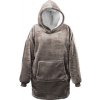 Mikinová deka sivá Hoodie taupe 70x50x87 cm