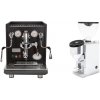 ECM Synchronika, black, dark walnut + Rocket Espresso FAUSTINO 3.1, chrome