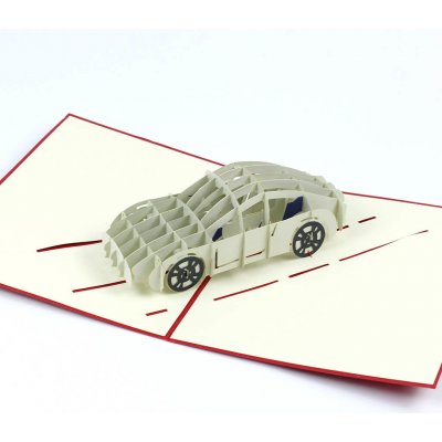 3D prianie Šedé športové auto